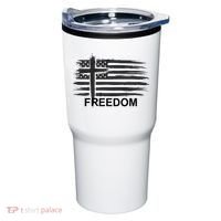 Freedom American Flag Cross Christian Tumbler thumb 0