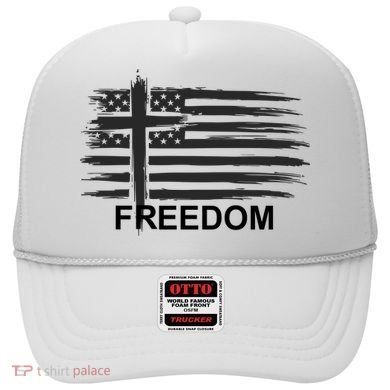 Freedom American Flag Cross Christian Hat