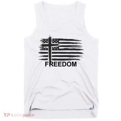 Freedom American Flag Cross Christian Tank Top