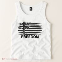 Freedom American Flag Cross Christian Tank Top thumb 2