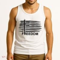 Freedom American Flag Cross Christian Tank Top thumb 3
