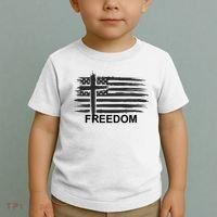 Freedom American Flag Cross Christian Toddler T-Shirt thumb 2