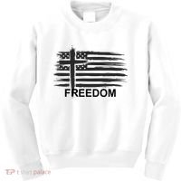 Freedom American Flag Cross Christian Kids Sweatshirt thumb 0