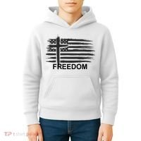 Freedom American Flag Cross Christian Kids Hoodie thumb 4