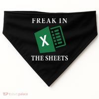 Funny Accountant Freak In The Sheets Spreadsheet Excel Life USA-Made Doggie Bandana thumb 0