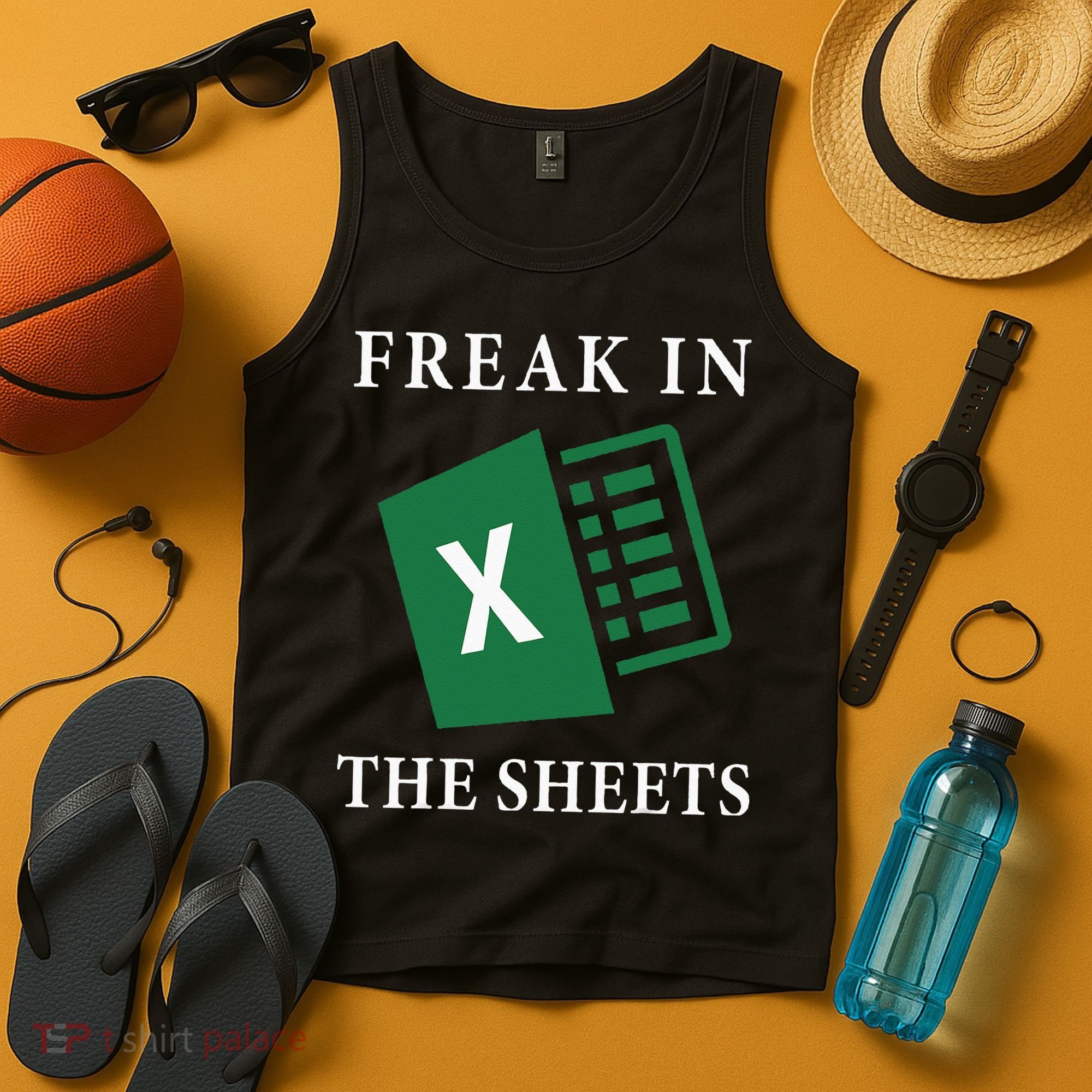 Funny Accountant Freak In The Sheets Spreadsheet Excel Life Tank Top