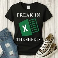 Funny Accountant Freak In The Sheets Spreadsheet Excel Life Women's T-Shirt thumb 3