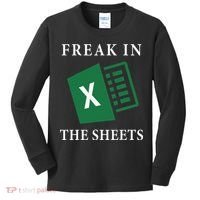 Funny Accountant Freak In The Sheets Spreadsheet Excel Life Kids Long Sleeve Shirt thumb 0