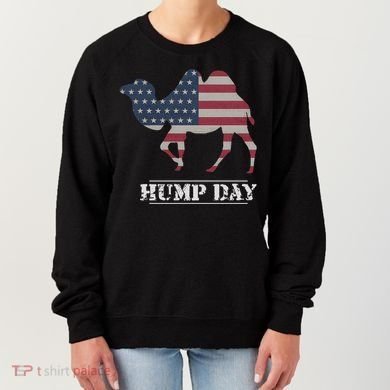 Funny American Flag Hump Day Camel Gift Women's Sweatshirt