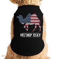 Funny American Flag Hump Day Camel Gift Doggie Tank thumb 0