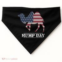 Funny American Flag Hump Day Camel Gift USA-Made Doggie Bandana thumb 0