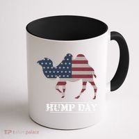 Funny American Flag Hump Day Camel Gift Coffee Mug thumb 1
