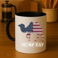 Funny American Flag Hump Day Camel Gift Coffee Mug thumb 4