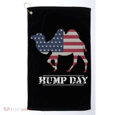 Funny American Flag Hump Day Camel Gift Golf Towel