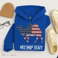 Funny American Flag Hump Day Camel Gift Hoodie thumb 4