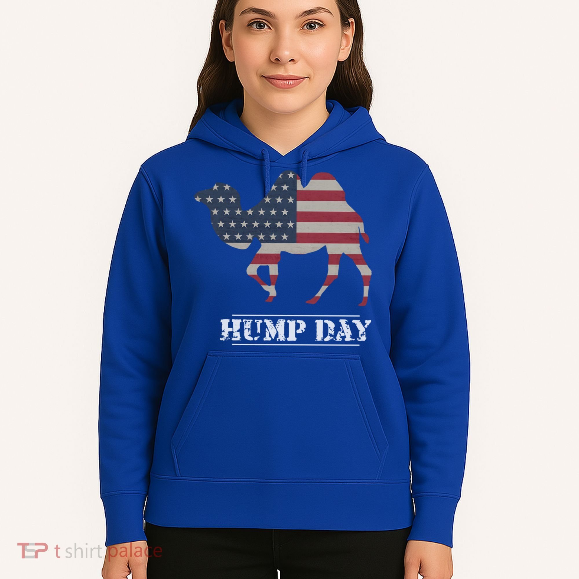 Funny American Flag Hump Day Camel Gift Hoodie
