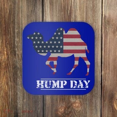 Funny American Flag Hump Day Camel Gift Coaster