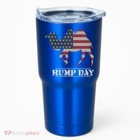 Funny American Flag Hump Day Camel Gift Tumbler thumb 0