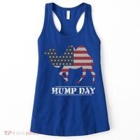 Funny American Flag Hump Day Camel Gift Women's Tank Top thumb 0