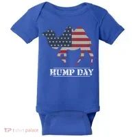Funny American Flag Hump Day Camel Gift Baby Bodysuit thumb 0