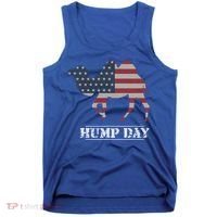 Funny American Flag Hump Day Camel Gift Tank Top thumb 0