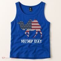 Funny American Flag Hump Day Camel Gift Tank Top thumb 2