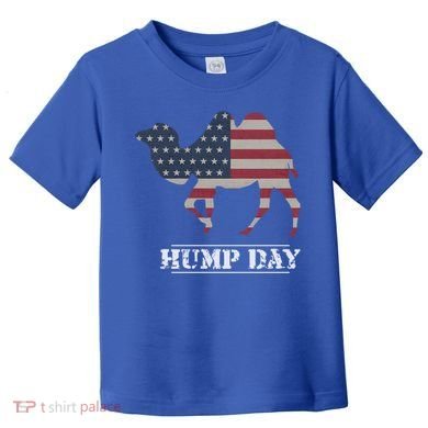 Funny American Flag Hump Day Camel Gift Toddler T-Shirt