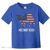 Funny American Flag Hump Day Camel Gift Toddler T-Shirt thumb 0