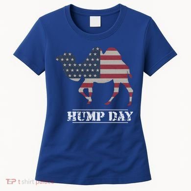 Funny American Flag Hump Day Camel Gift Women's T-Shirt