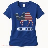 Funny American Flag Hump Day Camel Gift Women's T-Shirt thumb 0