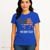 Funny American Flag Hump Day Camel Gift Women's T-Shirt thumb 4