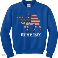 Funny American Flag Hump Day Camel Gift Kids Sweatshirt thumb 0
