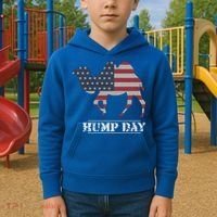 Funny American Flag Hump Day Camel Gift Kids Hoodie thumb 2