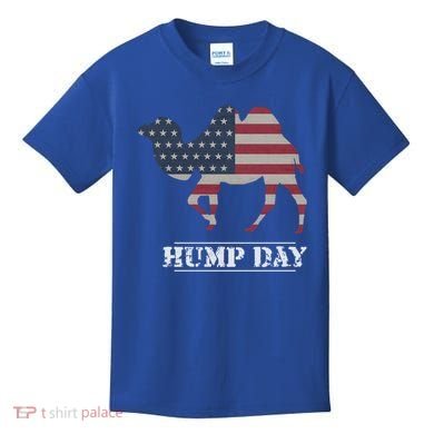 Funny American Flag Hump Day Camel Gift Kids T-Shirt