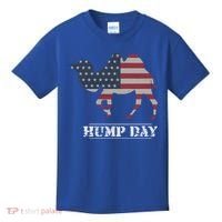 Funny American Flag Hump Day Camel Gift Kids T-Shirt thumb 0