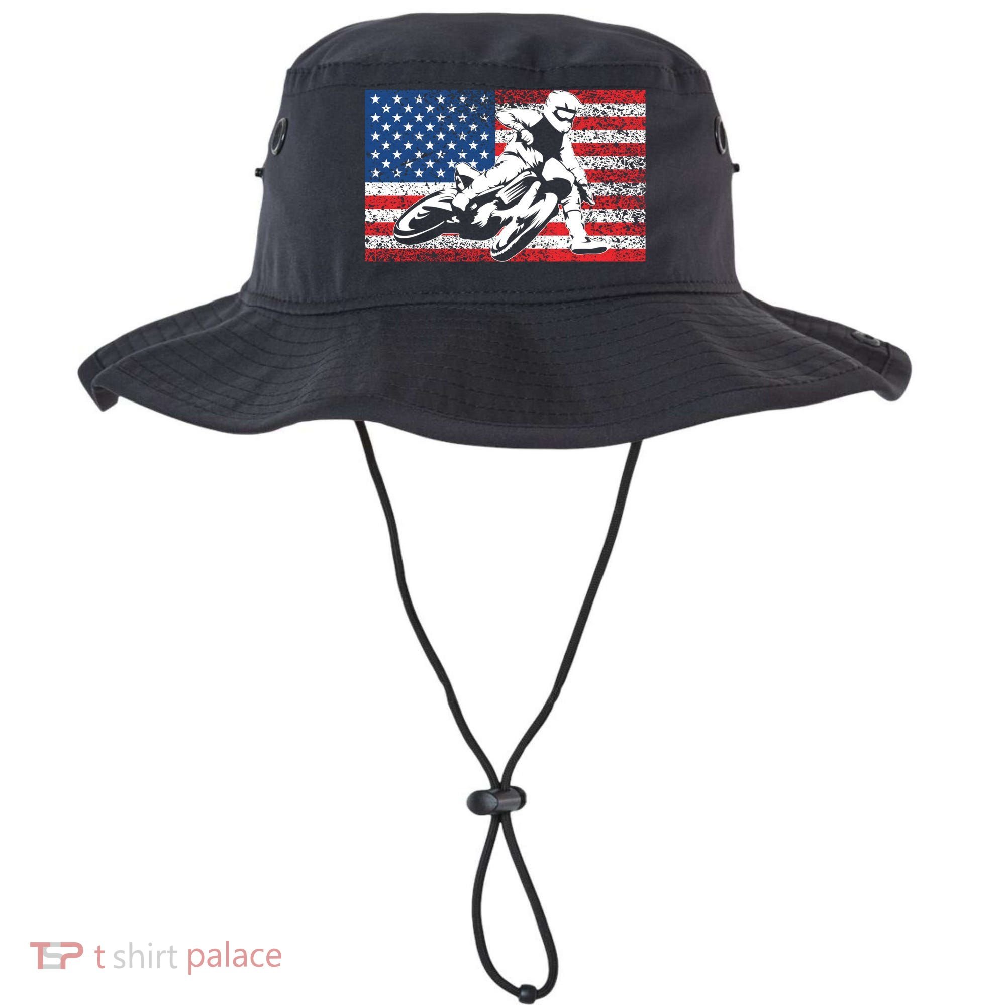 Funny American Flat Track Motorcycle Gift Cool Bike Rider Gift Bucket Hat