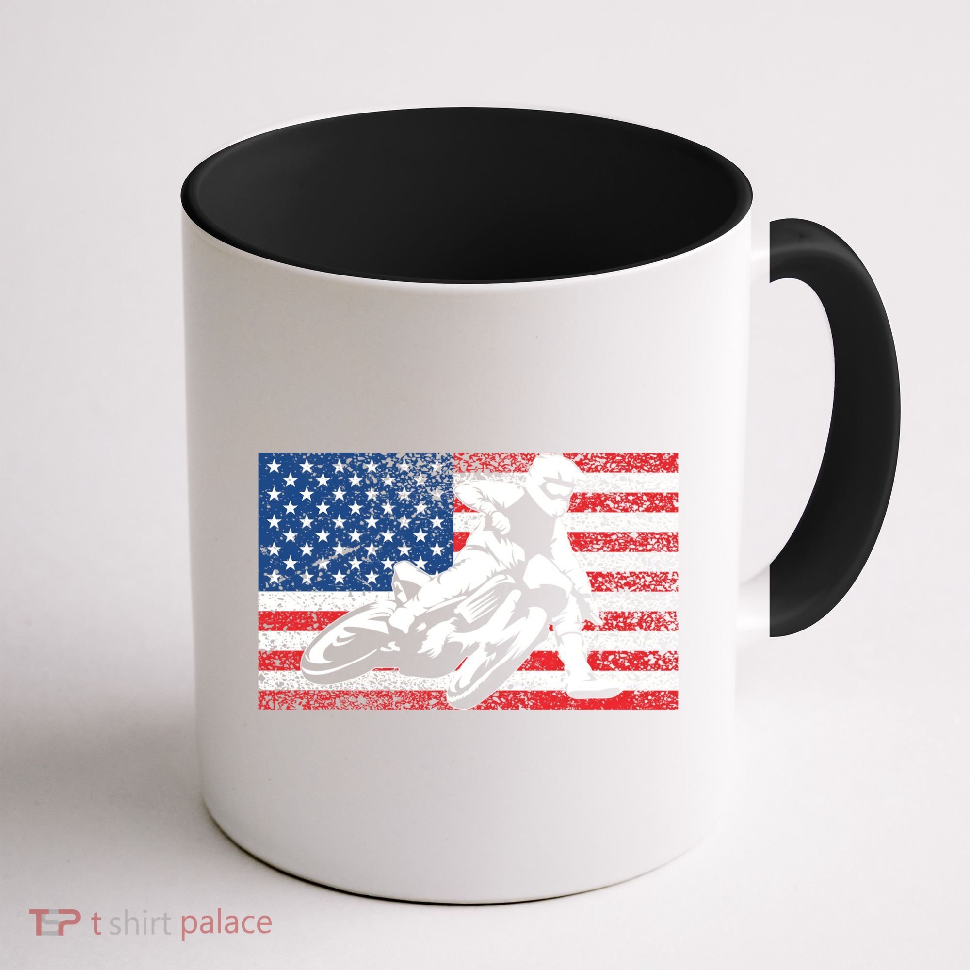 Funny American Flat Track Motorcycle Gift Cool Bike Rider Gift Coffee Mug