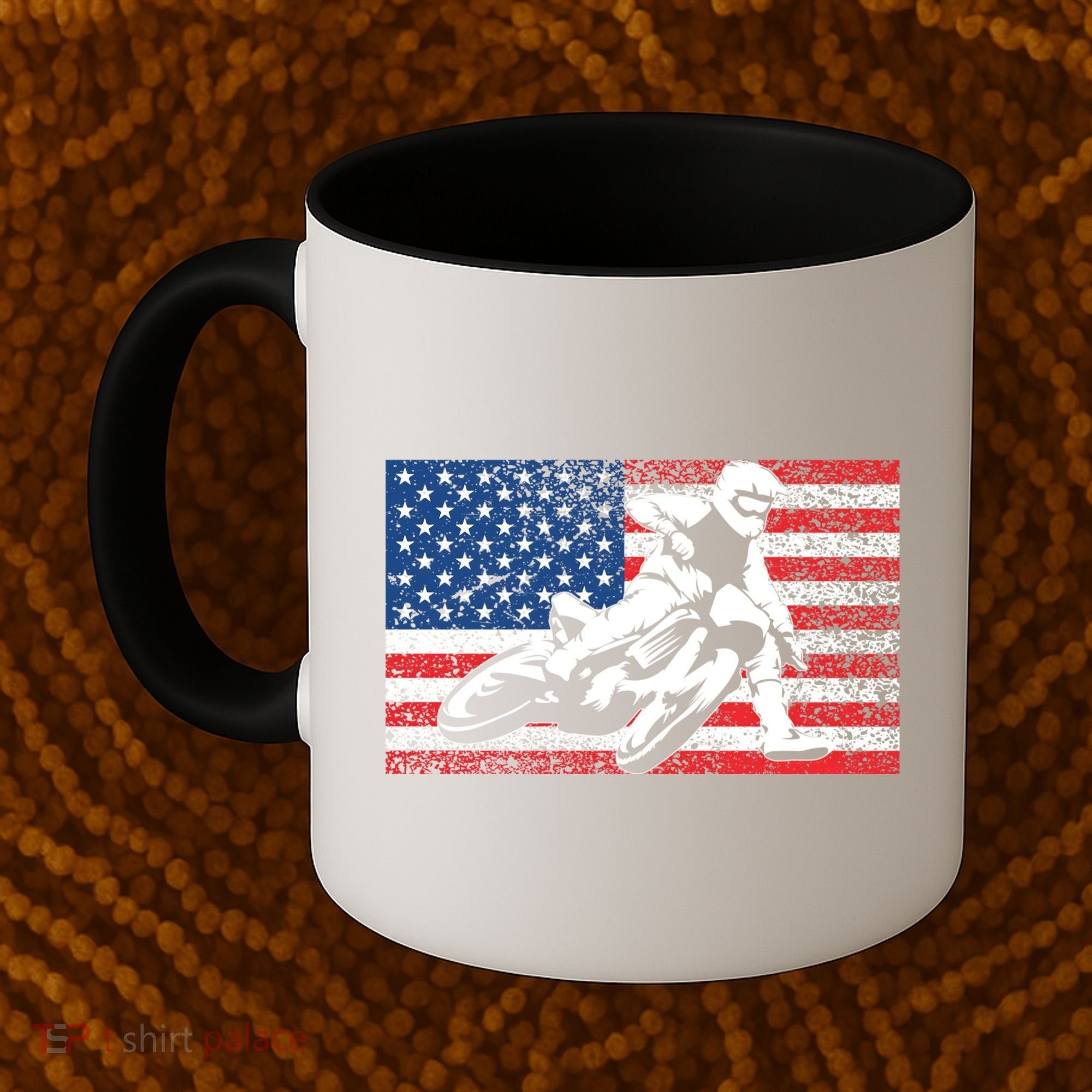 Funny American Flat Track Motorcycle Gift Cool Bike Rider Gift Coffee Mug