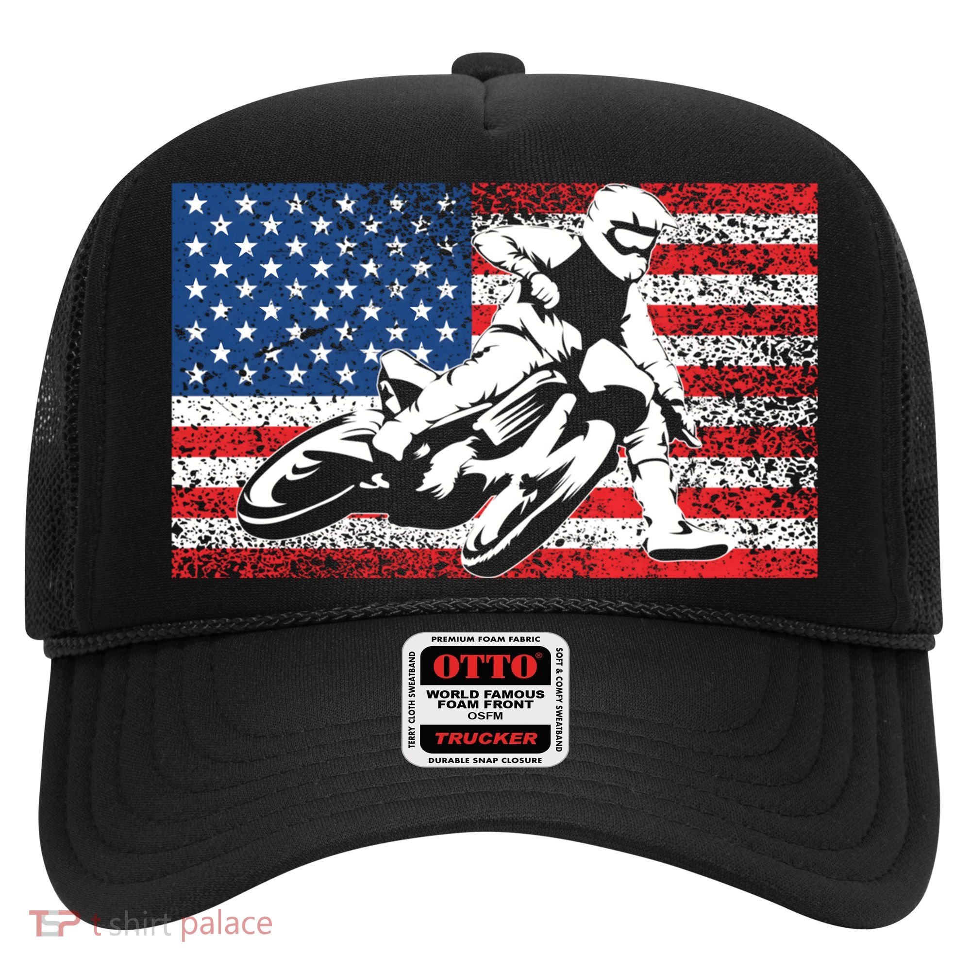 Funny American Flat Track Motorcycle Gift Cool Bike Rider Gift Hat