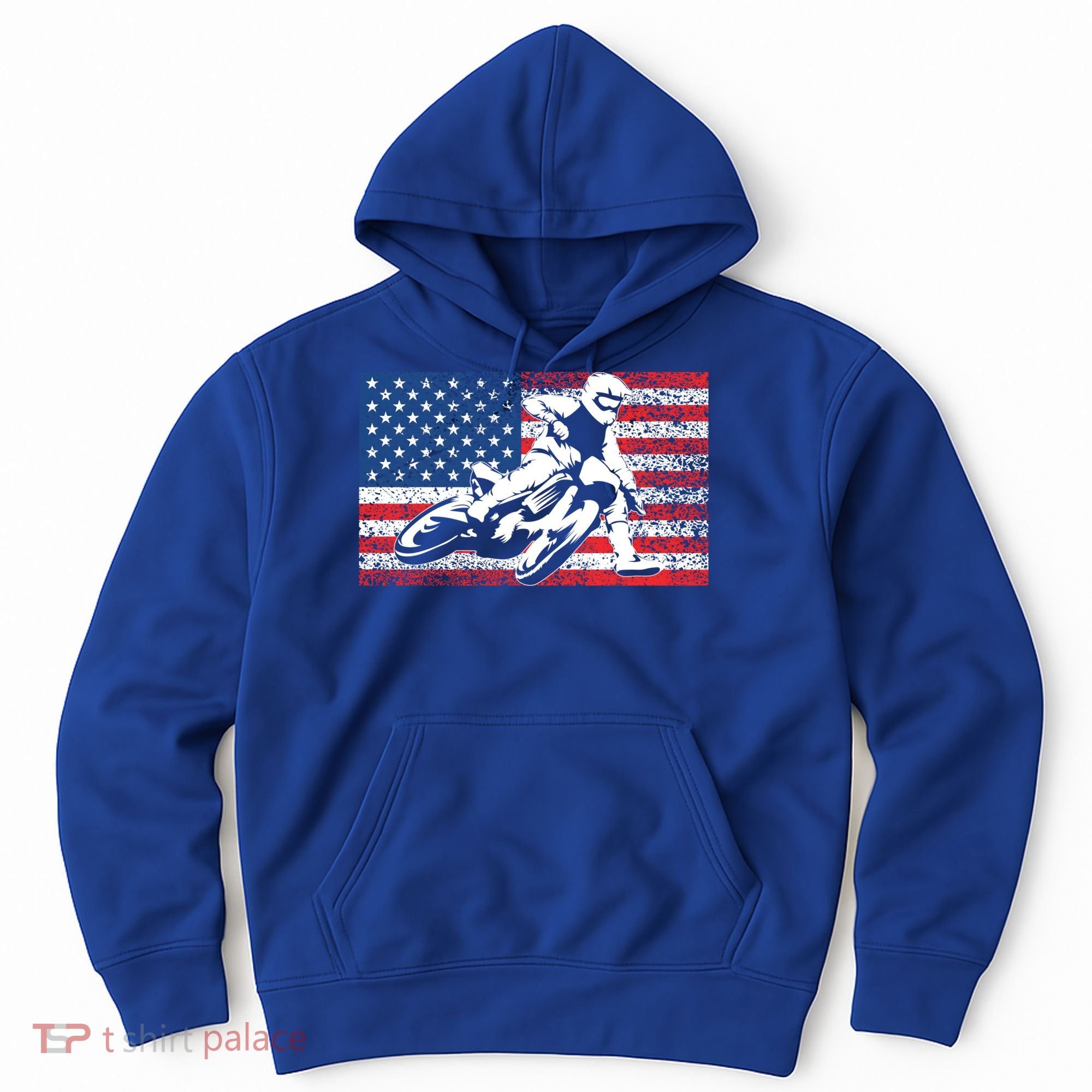 Funny American Flat Track Motorcycle Gift Cool Bike Rider Gift Hoodie