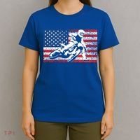 Funny American Flat Track Motorcycle Gift Cool Bike Rider Gift T-Shirt thumb 4