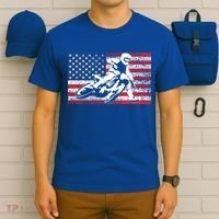 Funny American Flat Track Motorcycle Gift Cool Bike Rider Gift T-Shirt thumb 6