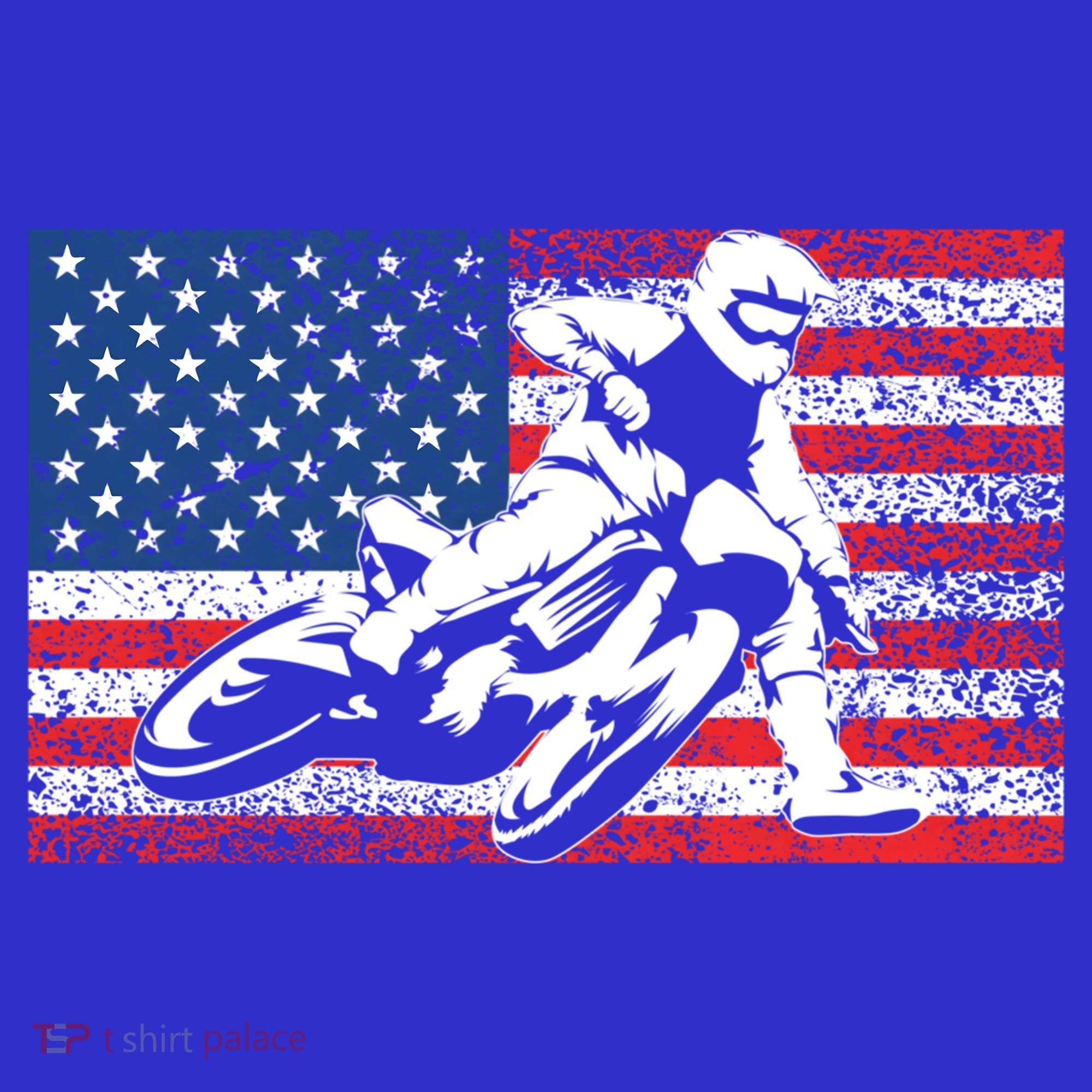 Funny American Flat Track Motorcycle Gift Cool Bike Rider Gift T-Shirt