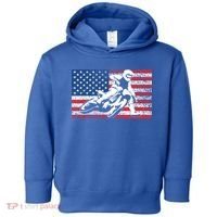 Funny American Flat Track Motorcycle Gift Cool Bike Rider Gift Toddler Hoodie thumb 0