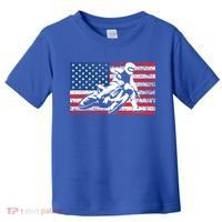 Funny American Flat Track Motorcycle Gift Cool Bike Rider Gift Toddler T-Shirt thumb 0
