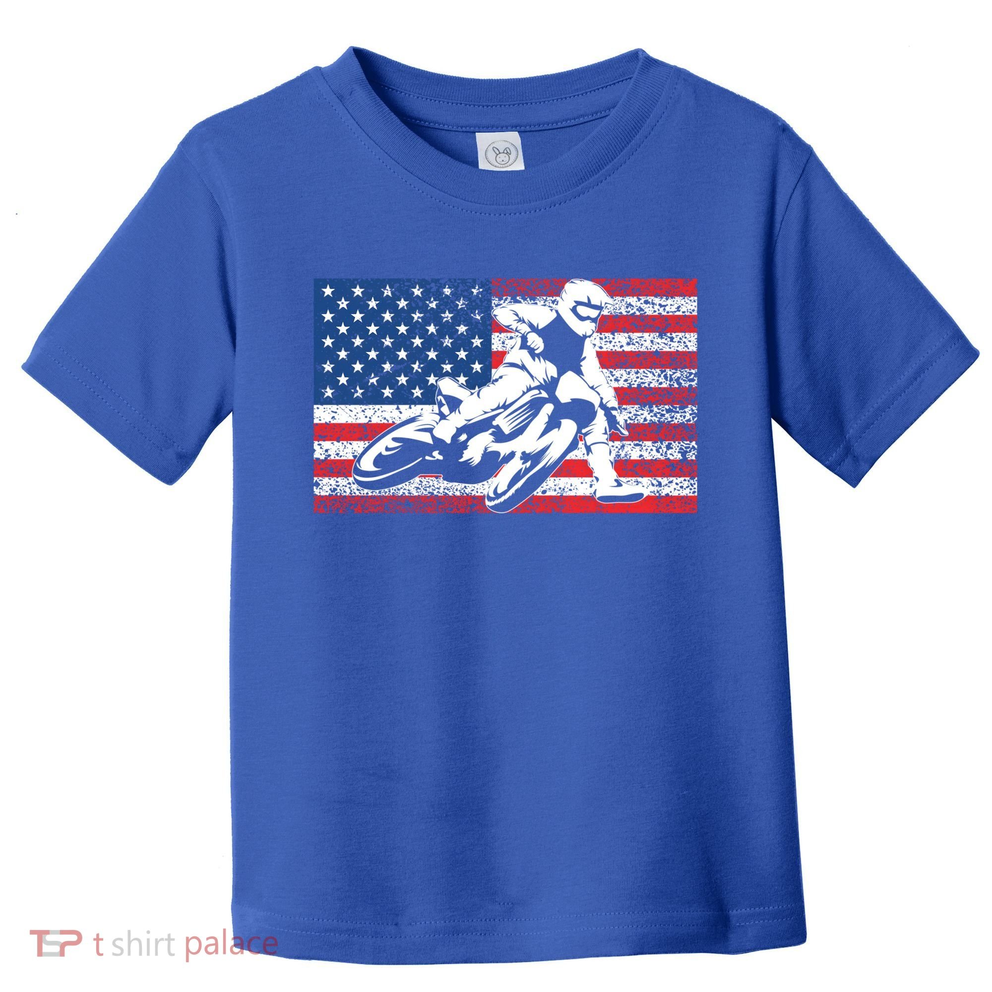 Funny American Flat Track Motorcycle Gift Cool Bike Rider Gift Toddler T-Shirt