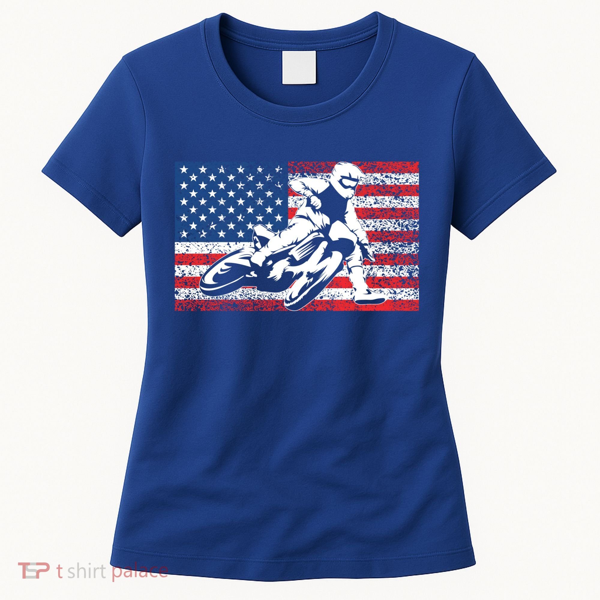 Funny American Flat Track Motorcycle Gift Cool Bike Rider Gift Women's T-Shirt