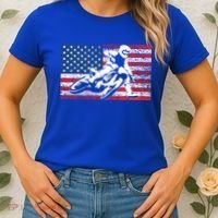 Funny American Flat Track Motorcycle Gift Cool Bike Rider Gift Women's T-Shirt thumb 2