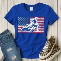 Funny American Flat Track Motorcycle Gift Cool Bike Rider Gift Women's T-Shirt thumb 3