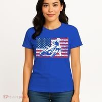 Funny American Flat Track Motorcycle Gift Cool Bike Rider Gift Women's T-Shirt thumb 4